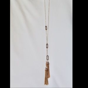 Gold Chain Tassel Necklace